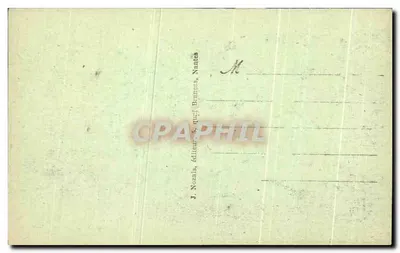 Le Pouliguen — Rocha Perforada na Grande Côte — J. Nozais, editor, Nantes — Verso