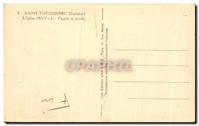 Saint-Thégonnec (Finistère) — De kerk (16e eeuw) — Gevel en portaal — Les Éditions d'Art Yves N° 4 — Achterkant