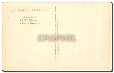 Brest (Finistère) — Port Handlowy — Wydawnictwo Art Yvon, Paryż — Rewers