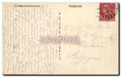 Lisieux — Starszy Pałac Biskupi. Kominek — L.L. n°188 — Rewers