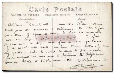 Joana d'Arc — estátua por André Vermare — D. Saulnôg-Ribouret, editor — Verso
