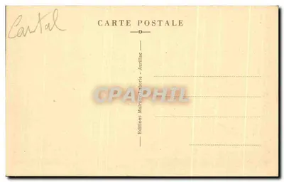 Le Puy-Griou no inverno e o Village de St-Jacques — O Cantal pitoresco — Éditions Marrovauborte - Aurillac — Verso