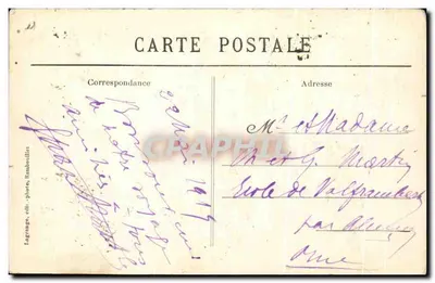 Zamek Guéville — widok zamku — Lagrange, wyd. & fot. Ramboullet — Rewers