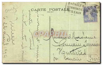 Bagnolles-de-l'Orne — Le Casino du Lac vu des Jardins du Grand Hôtel — P. Levasseur photo, Fliers — Verso