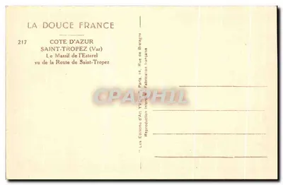 Massif de l'Esterel — widok z drogi do Saint-Tropez — Les Éditions d'Art YVOT, Paryż — Rewers
