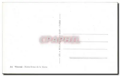 Vesoul - Nossa Senhora da Motte — editor C.A.P. n°51 — Verso