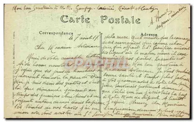 Soissons — Widok kościoła św. Vaast — B. Nougarède, wydawca, Claye — Rewers