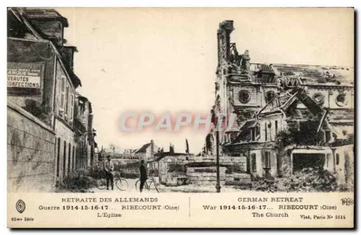 Retirada dos Alemães — Ribecourt (Oise) — Visé, Paris N° 1614