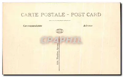 Reims w ruinach po odwrocie Niemców — Rue de Vesle z widoku z mostu — Rewers