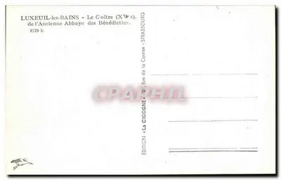 LUXEUIL-les-BAINS — Klasztor (XV w.) Starego Klasztoru Benedyktynów — Wydawnictwo La Cigogne, Strasbourg — Rewers