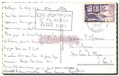 Montluçon — Pamiątka z Montluçon — Wydawnictwo Artystyczne Marcel Carrère — Rewers