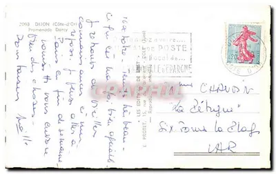 Giardino di Darcy — Promenade Darcy — Editore E. Protet — Verso