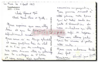 Anne l'on me nomme — poema humorístico — editor ABEILL, n° de série J6 — Verso