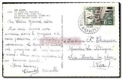 Alpy — Dolina Haut-Guil — Mont Viso i Rocher Moulon — wydawca Abel, nr 1224 — Rewers