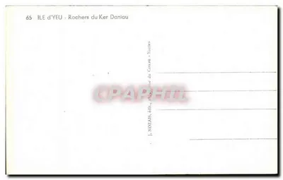 Isola d'Yeu - Rocce del Ker Daniau — J. Nozais, Nantes — Verso