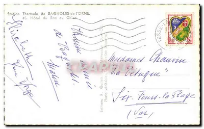 Hotel du Roc au Chien — Stazione Termale di Bagnoles-de-l'Orne — Edizioni R. Galliot — Verso