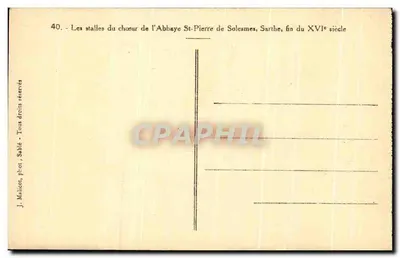 As cadeiras do coro da Abadia de São Pedro de Solesmes, Sarthe, final do século XVI — J. Malicot, fot. Sahié — Verso