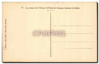 Ponte da Abadia de São Pedro de Solesmes dominando a Sarthe — J. Malicor, fot. Sablé — Verso