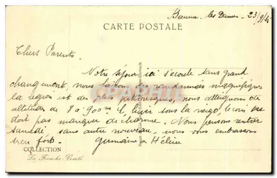 La Franche-Comté pittoresca — Foresta di pini — n° 5219 — editore Collezione La Franche-Comté — Verso