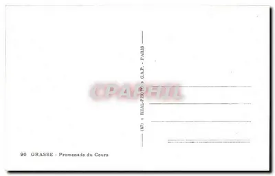 Grasse - Promenade du Cours — wydawca C.P.A.P.HIL, nr 90 — Rewers
