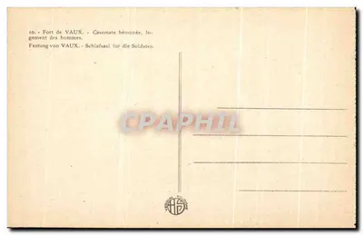 Fort Vaux — Betonowana casemata, miejsce dla żołnierzy — Rewers