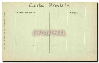 Hôtel de Ville w REIMS — zniszczony i spalony przez Niemców 3 maja 1917 — Visé Paris N° 201, Kolekcja Armand Huart — Rewers