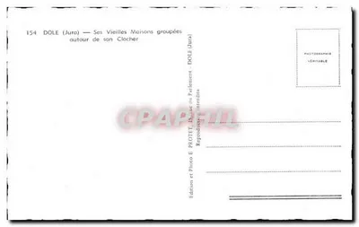 Dole (Jura) — Suas Velhas Casas Agrupadas em Torno de Seu Sintral — Verso