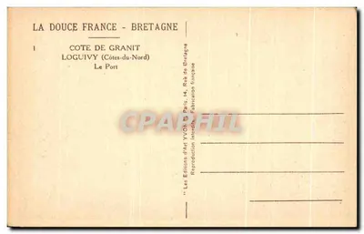 O Porto — Loguivy (Côtes-du-Nord) — Les Éditions d'Art Yvon, Paris — Verso