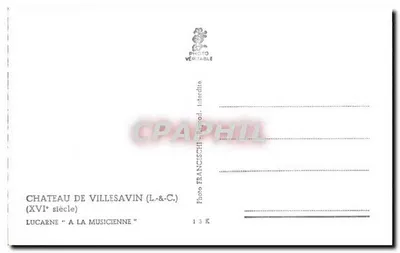 Zamek Villesavin — okno « À la Musicienne » — Foto Franceschi — Rewers