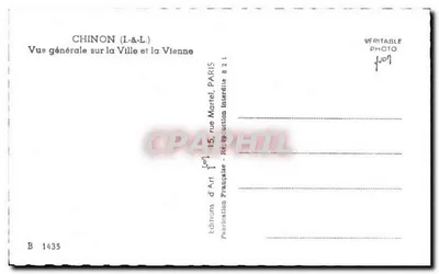 Chinon (L.A.L.) — Ogólny widok miasta i rzeki Vienne — Éditions d'Art, Paryż — Rewers