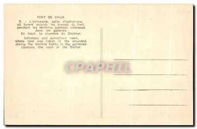 Fort de Vaux — Enfermaria e sala de operações — Verso