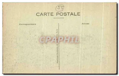 Verdun — Bombardamento de Verdun, rua destruída — Fot. Paris 1015 — Verso