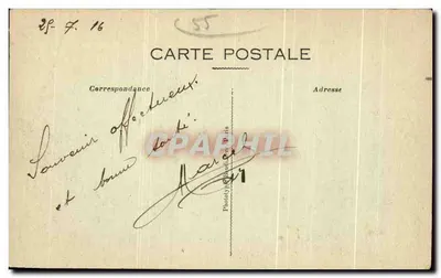 Ruínas perto da Catedral — Bombardamento de Verdun — Phol-Express - Visé Paris 1016 — Verso