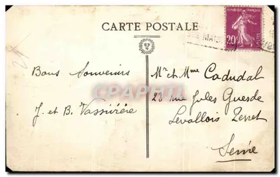 Aubigny (Cher) — O Castelo Hotel de Ville, antiga Residência dos Stuarts sob Carlos VII — Editor: Rancillac Galeries — Verso