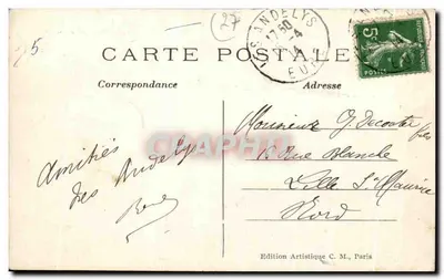 Le Petit Andelys — Zamek Gaillard Pejzaż ogólny — Wydawnictwo Artystyczne C. M. — Rewers