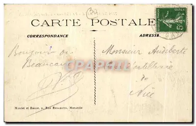 Beaucaire - O Castelo - Igreja de São Luís — Bilhete postal antigo n°2716, editor não visível — Verso