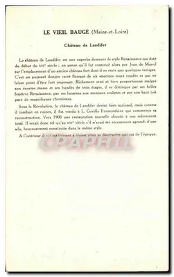 Le Vieil Baugé — Zamek Landifer — Zbiory Pauwaberge — Rewers