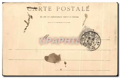 Ruínas do Castelo de Polignac — Le Puy, 5.4.02 — editor não identificado — Verso