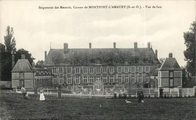 Seigneurie des Mesnuls, Canton de Montfort-l'Amaury (S.-et-O.) — Vue de face — Édition Bernard, Montfort-l'Amaury