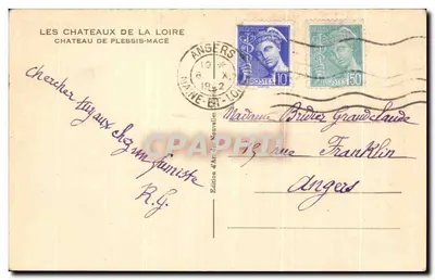 Kasteel van Plessis-Macé — De Kastelen van de Loir — Uitgave Arde Nouvelles — Achterkant