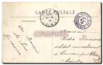 Sens (Yonne) — Pejzaż północnej części miasta — Widok z pierwszego korytarza katedry — kolekcja J. D. Sens — Rewers