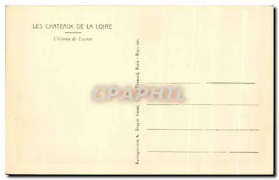 Zamek w Luynes — Loira — wydawca Breger bracia, Paryż — Rewers
