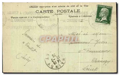 Lourdes (Hautes-Pyrénées) — Bazylika i małe i duże Jér — Fototypia Marcel Delboy, Bordeaux, nr 25 — Rewers