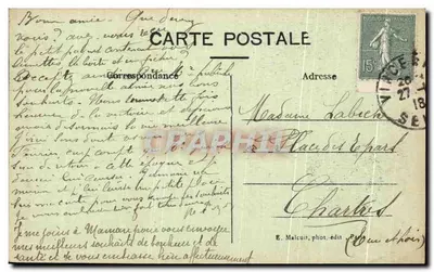 Bois de VINCENNES — Cachoeira e Ponte Rustica — E. M. — Verso