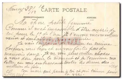 NANCY — Vista geral do Quartel de Artilharia — Royer & Cie, n° 240 — Verso