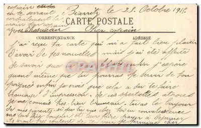 Biarritz — Wielka Plaża przy niskiej wodzie — LL, n°42 — Rewers