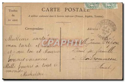 Châtel-Guyon — Os Novos Termas — editor B. Lecomte, n° 190 — Verso
