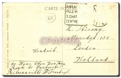 Le Giersberg — Vue prise du château Saint-Ulrich à Ribeauvillé — Verso