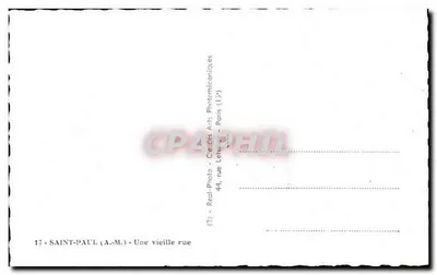 Saint-Paul (A.-M.) — Una vieja calle — Real-Photo, 44, rue Letellier, París (13e) — Reverso