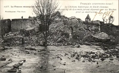 Castelo de Ham (Somme) — ruínas após destruição — Phot-Express - Visé Paris, n°1713